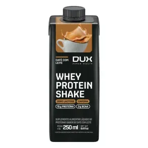 Whey Protein Shake DUX 15g Proteina Sabor Cafe com Leite 250ml